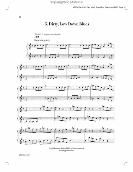 Two Much! 16 Duets for Saxophone image number null