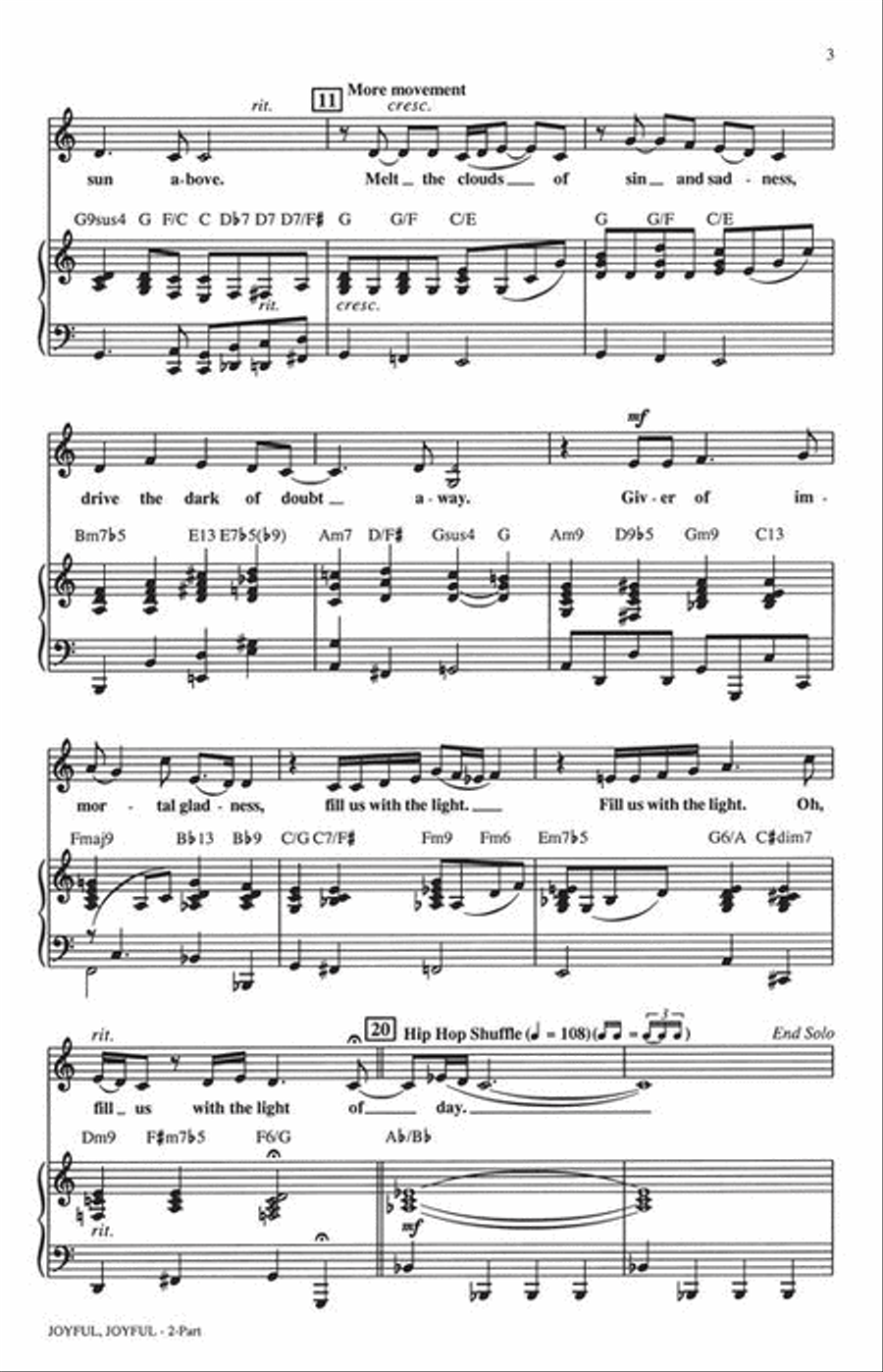 Joyful, Joyful Joyful, Joyful 2-Part scores gallery preview page 4