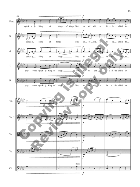 The King Shall Come When Morning Dawns (SATB Version String Orchestra Score)