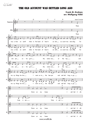 The old account was settled long ago - SATB score