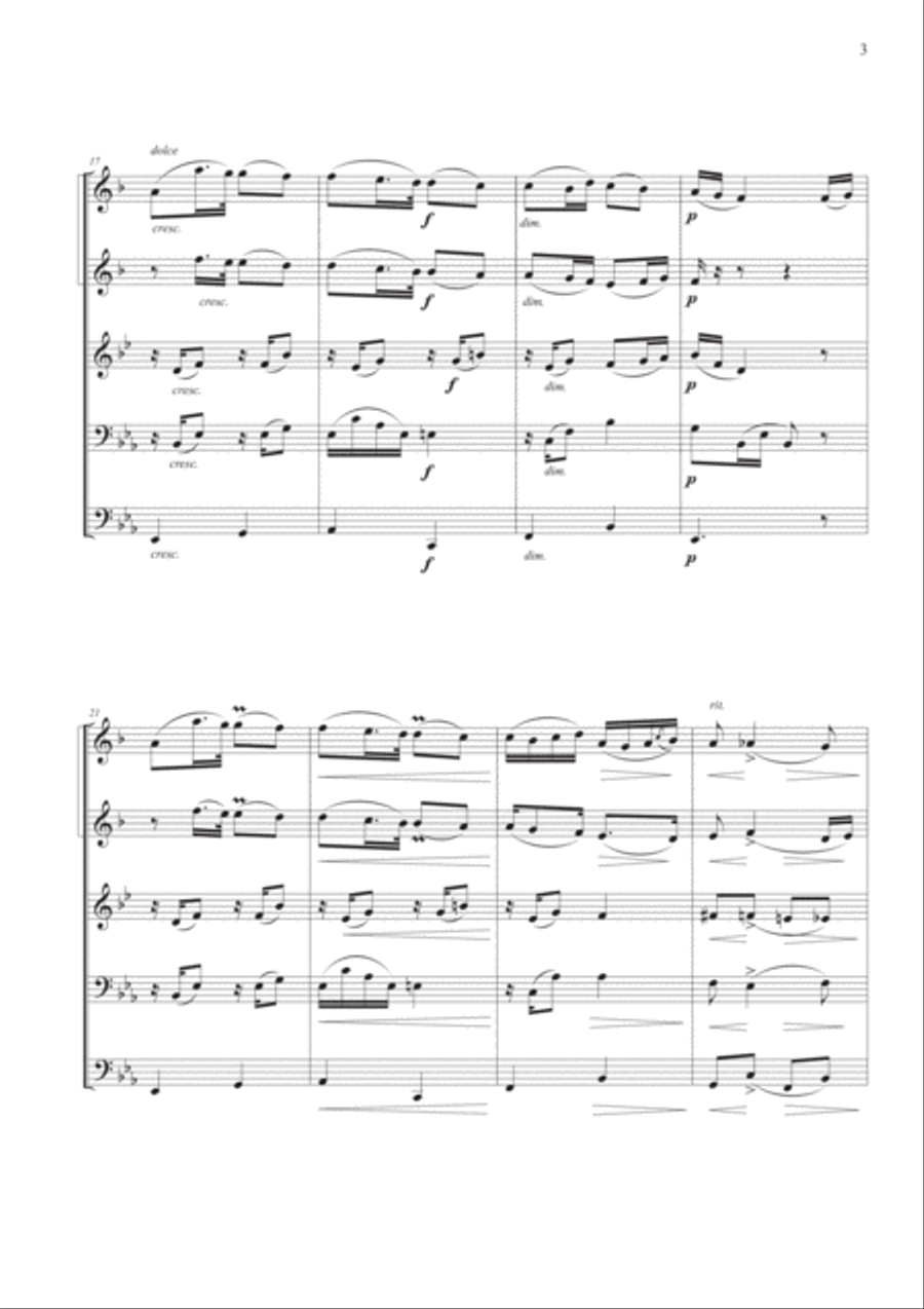Humoresque No. 7 for Brass Quintet Brass Quintet scores gallery preview page 3