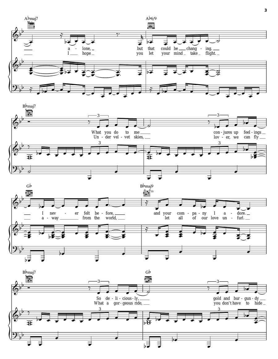 Velvet Velvet Piano, Vocal, Guitar scores gallery preview page 3