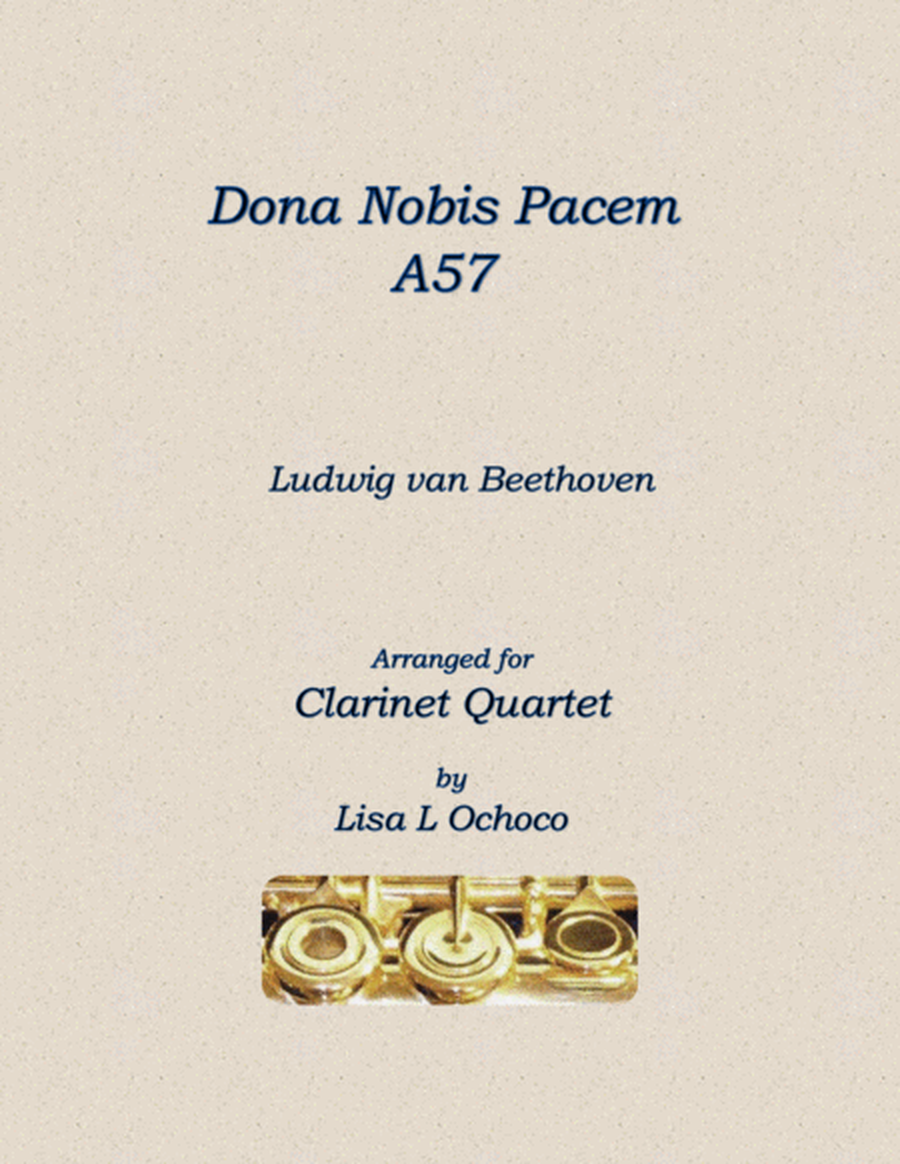 Dona Nobis Pacem A57 for Clarinet Quartet image number null