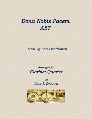 Book cover for Dona Nobis Pacem A57 for Clarinet Quartet