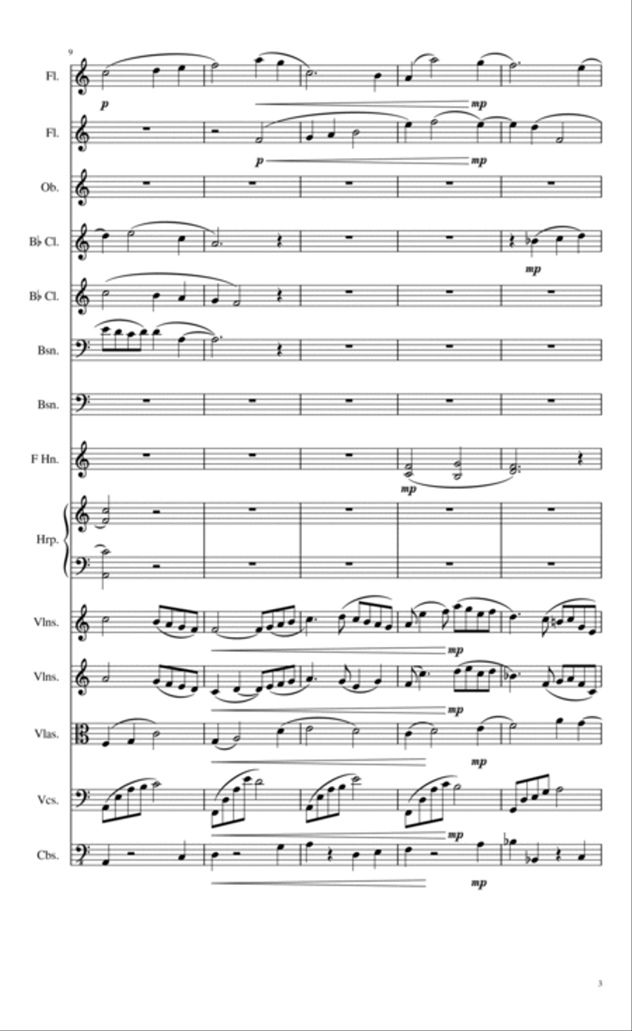 Serenade for Small Orchestra Chamber Orchestra scores gallery preview page 3