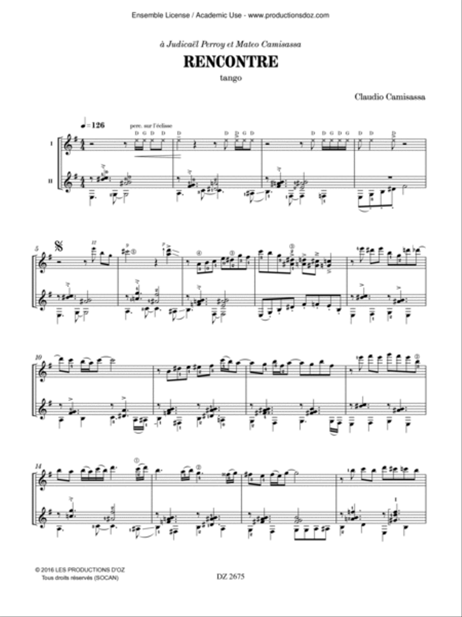 Rencontre Rencontre Classical Guitar scores gallery preview page 3