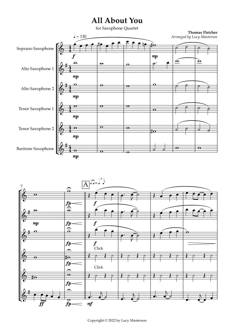 All About You Woodwind Ensemble scores gallery preview page 1