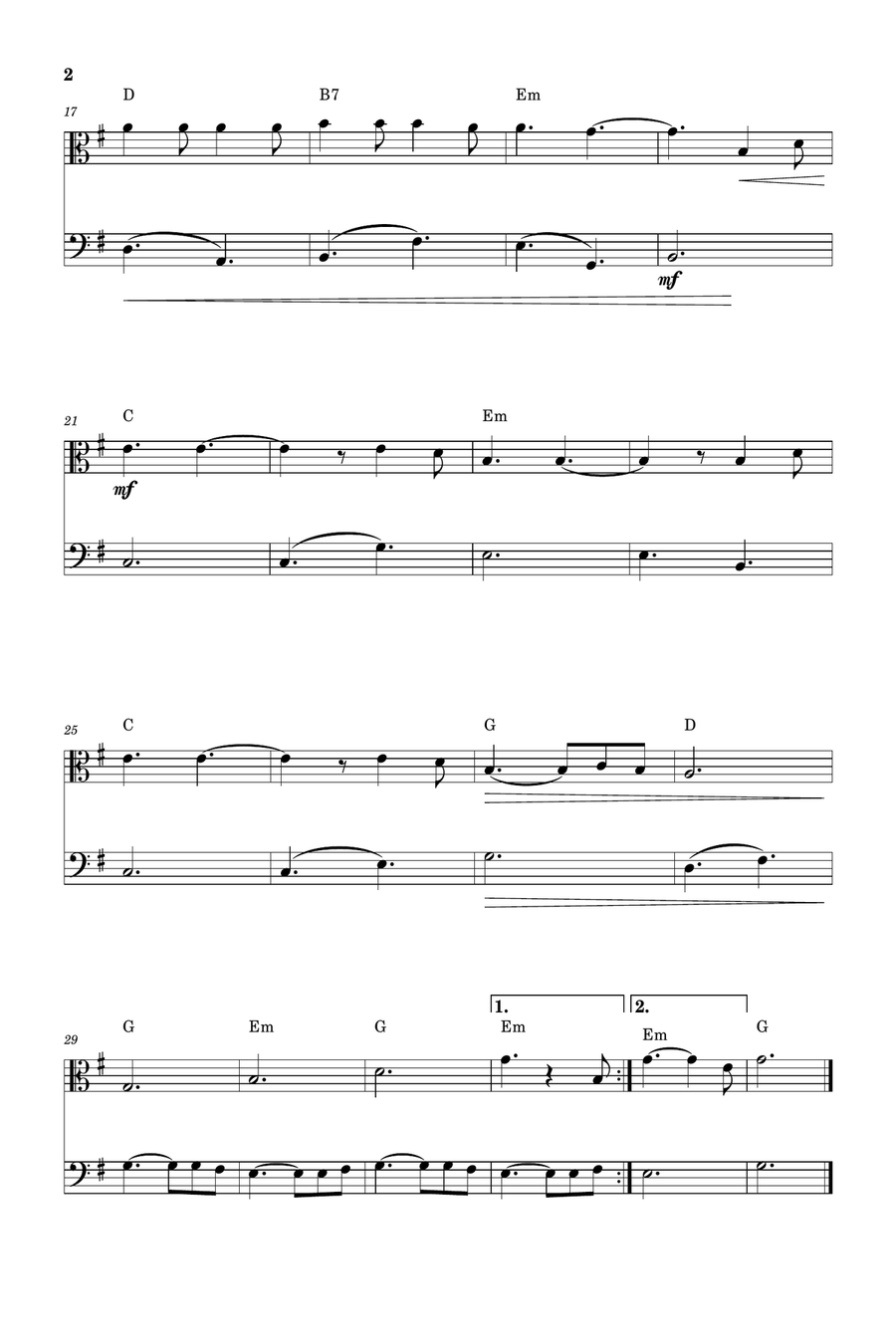 Hallelujah Trombone scores gallery preview page 2