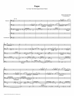 Fugue 05 from Well-Tempered Clavier, Book 2 (Bassoon Quintet)