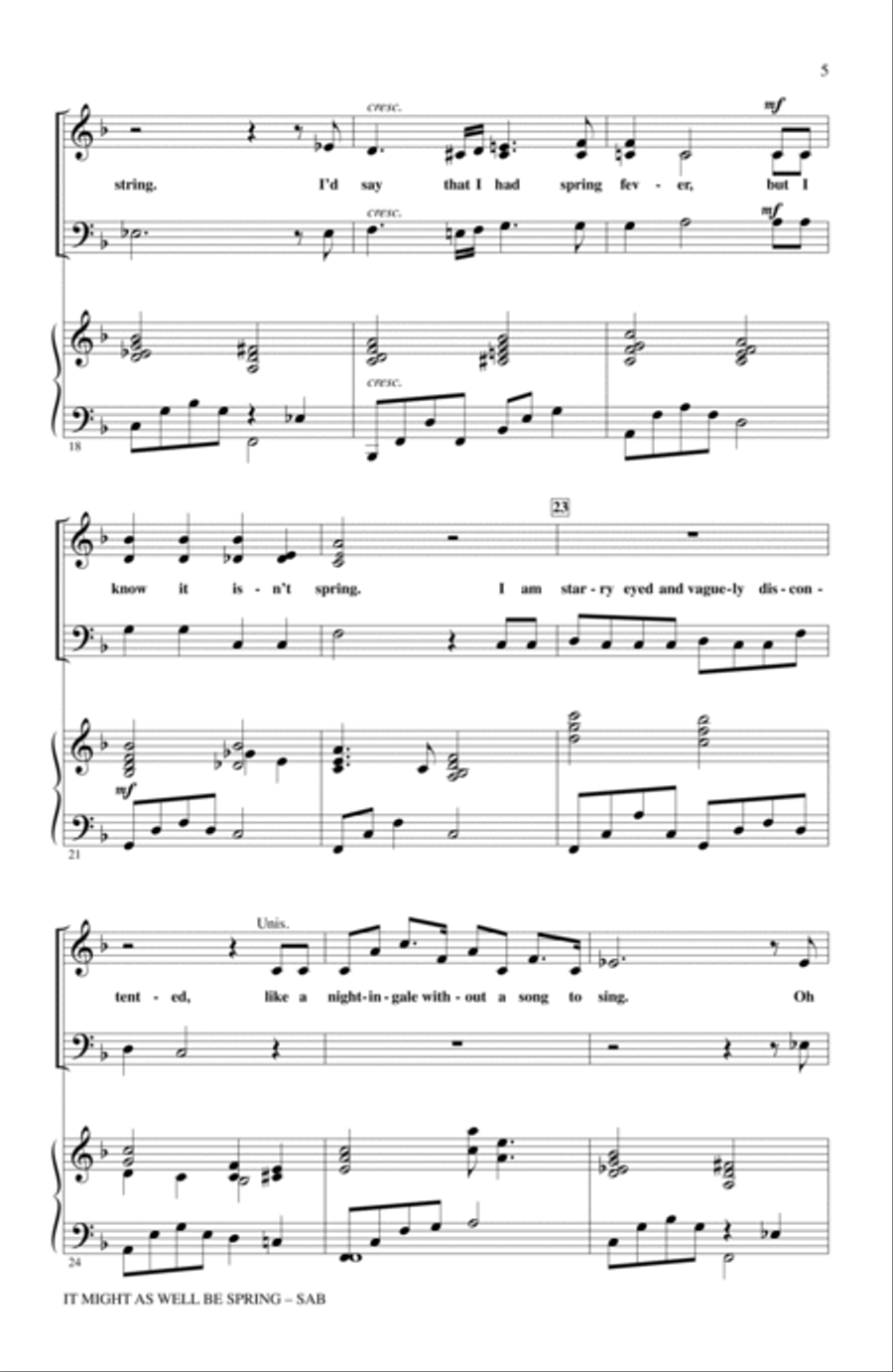 It Might As Well Be Spring 3-Part scores gallery preview page 3
