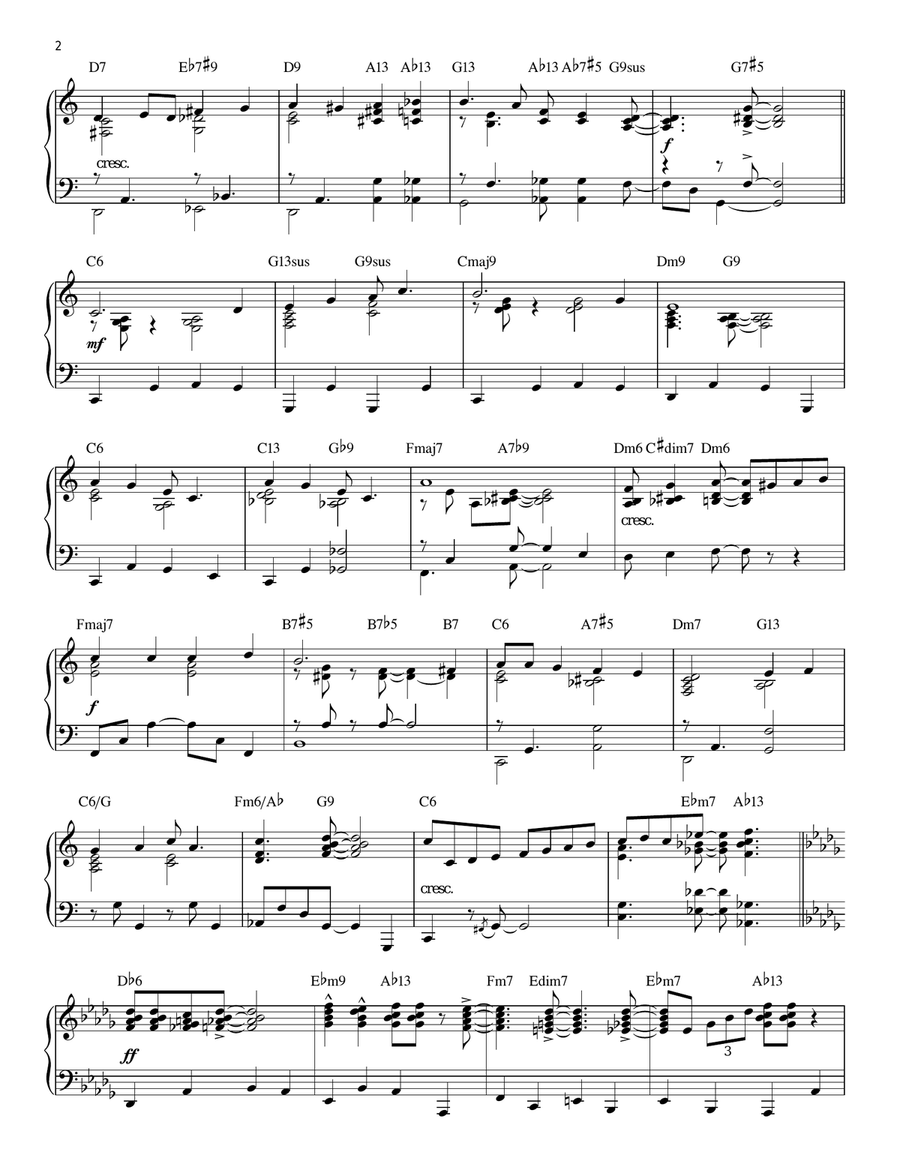 I Saw Mommy Kissing Santa Claus [Jazz version] (arr. Brent Edstrom) Piano Solo scores gallery preview page 2