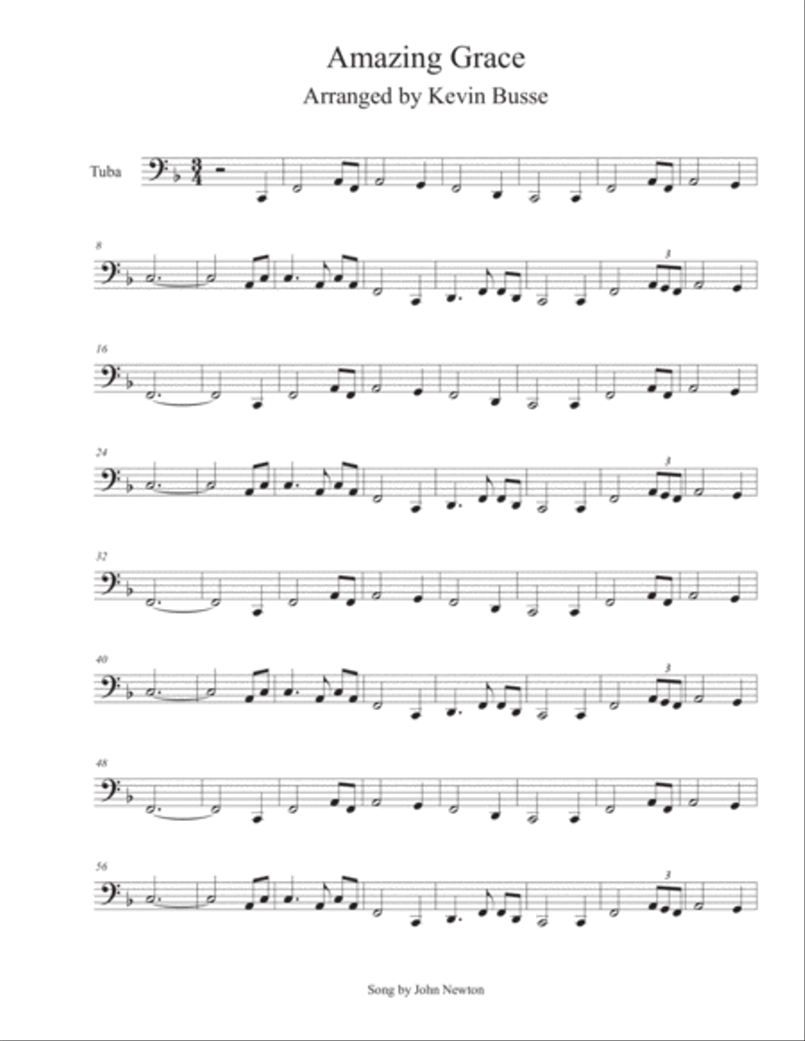Amazing Grace - Tuba Tuba scores gallery preview page 1