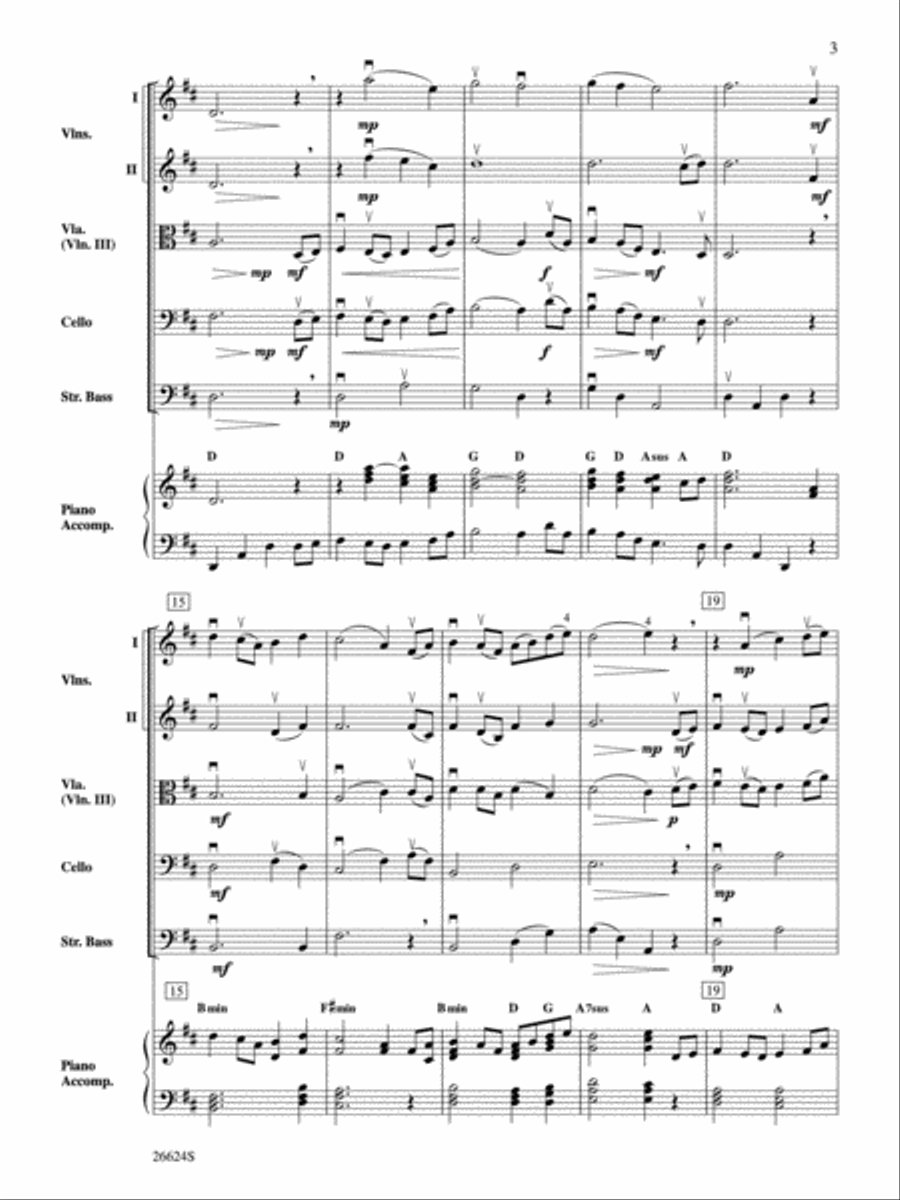 Down by the Salley Gardens String Orchestra scores gallery preview page 3