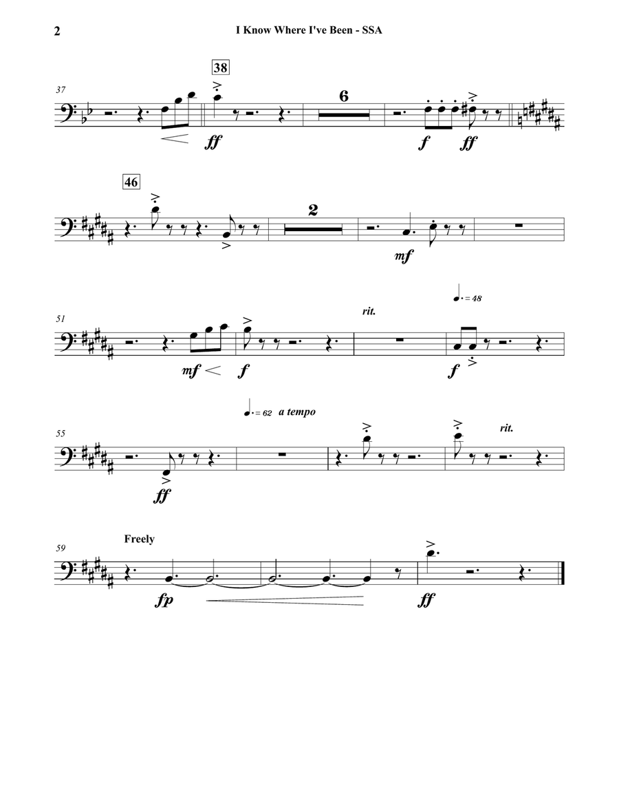 I Know Where I'VE Been Concert Band scores gallery preview page 4