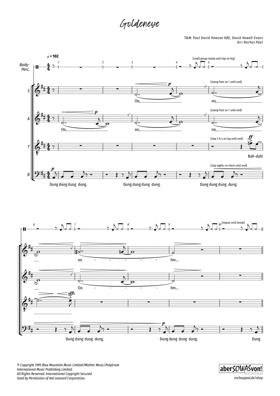 Goldeneye 4-Part scores gallery preview page 1
