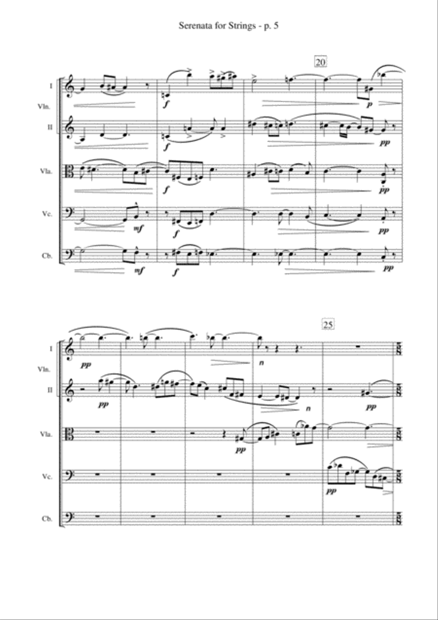Serenata for Strings String Orchestra scores gallery preview page 5