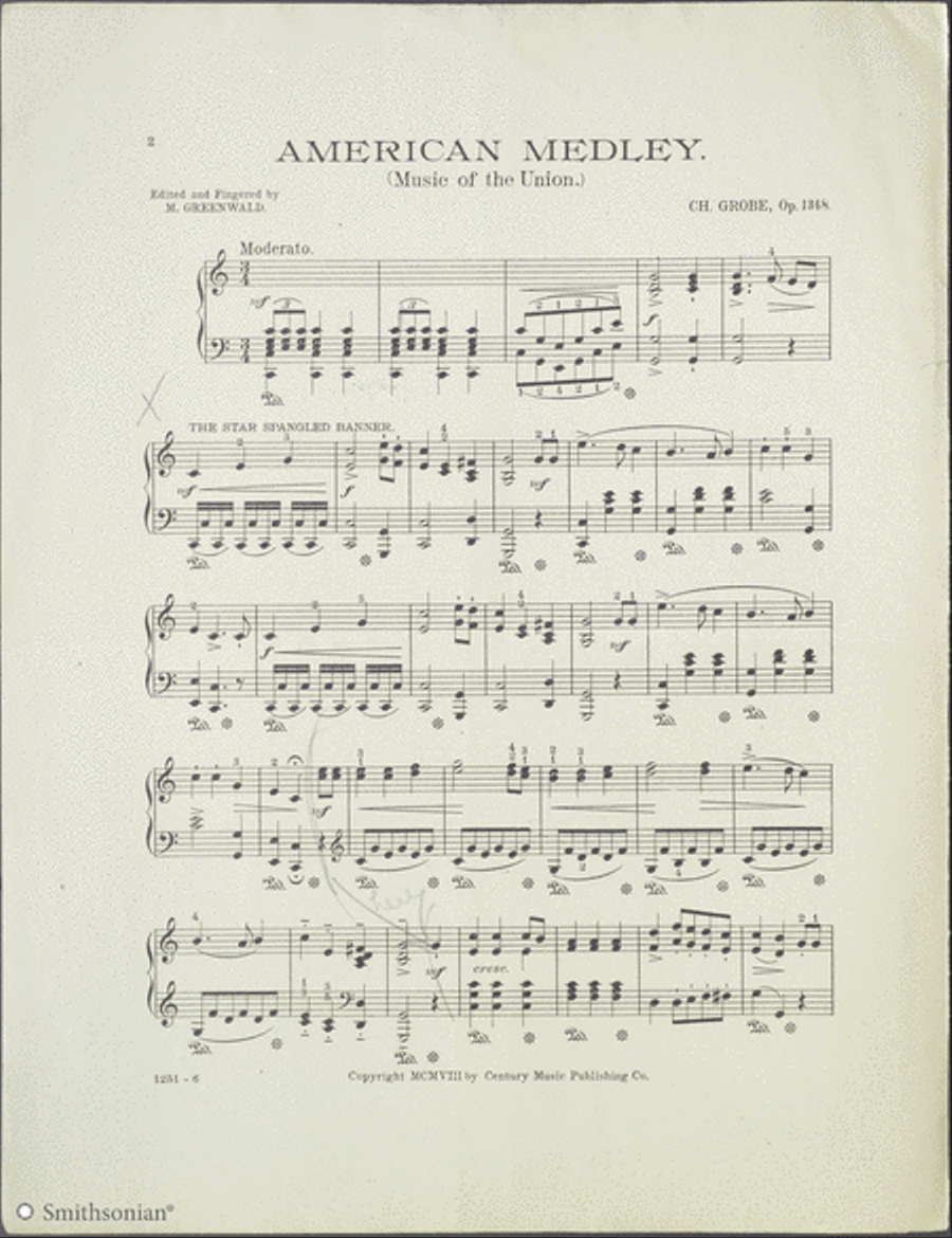 Music of the Union & American Medley Piano Solo scores gallery preview page 2