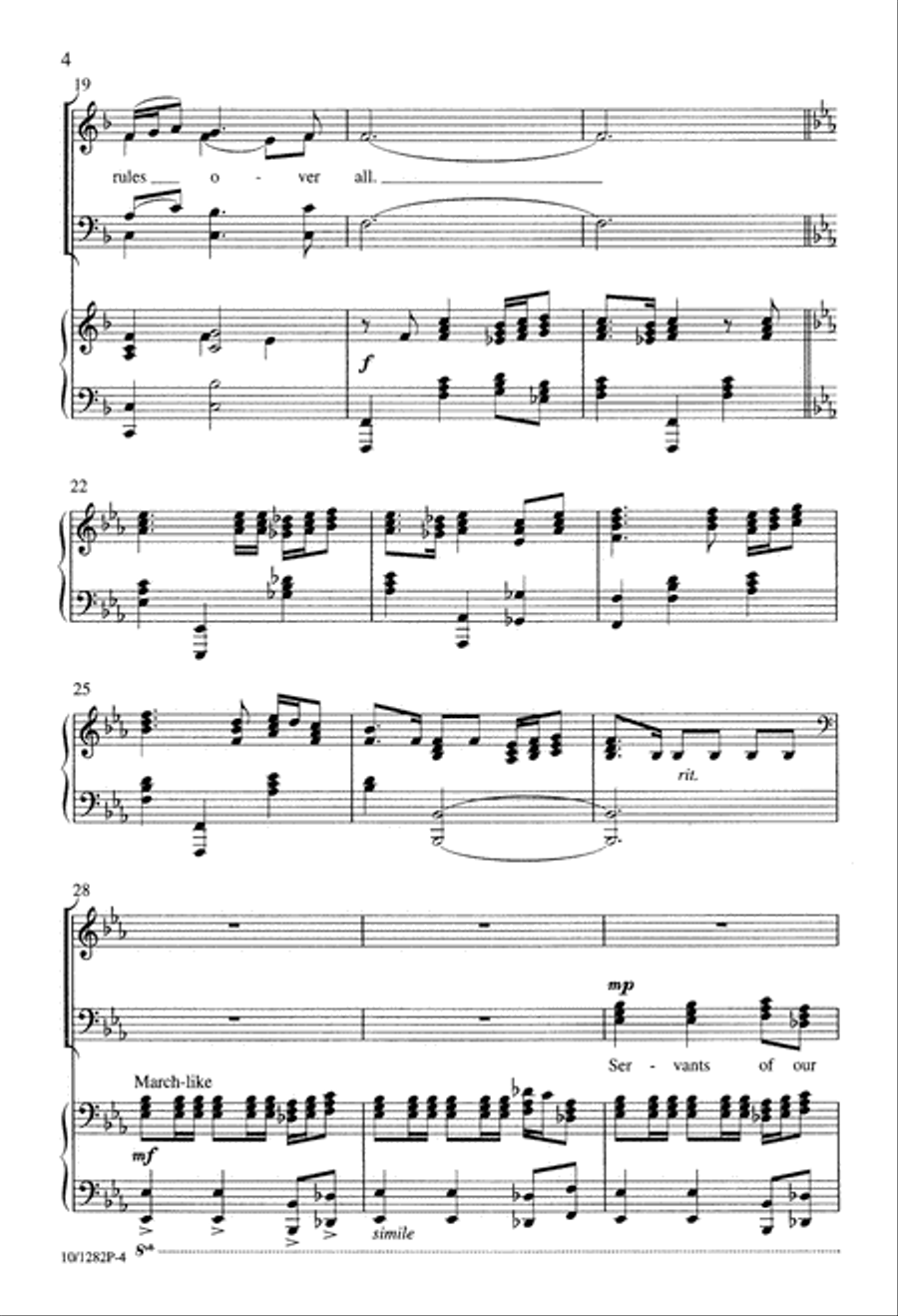 Ye Servants of God Divisi scores gallery preview page 4