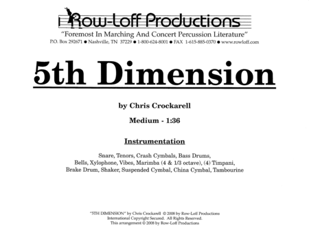 5th Dimension w/Tutor Tracks