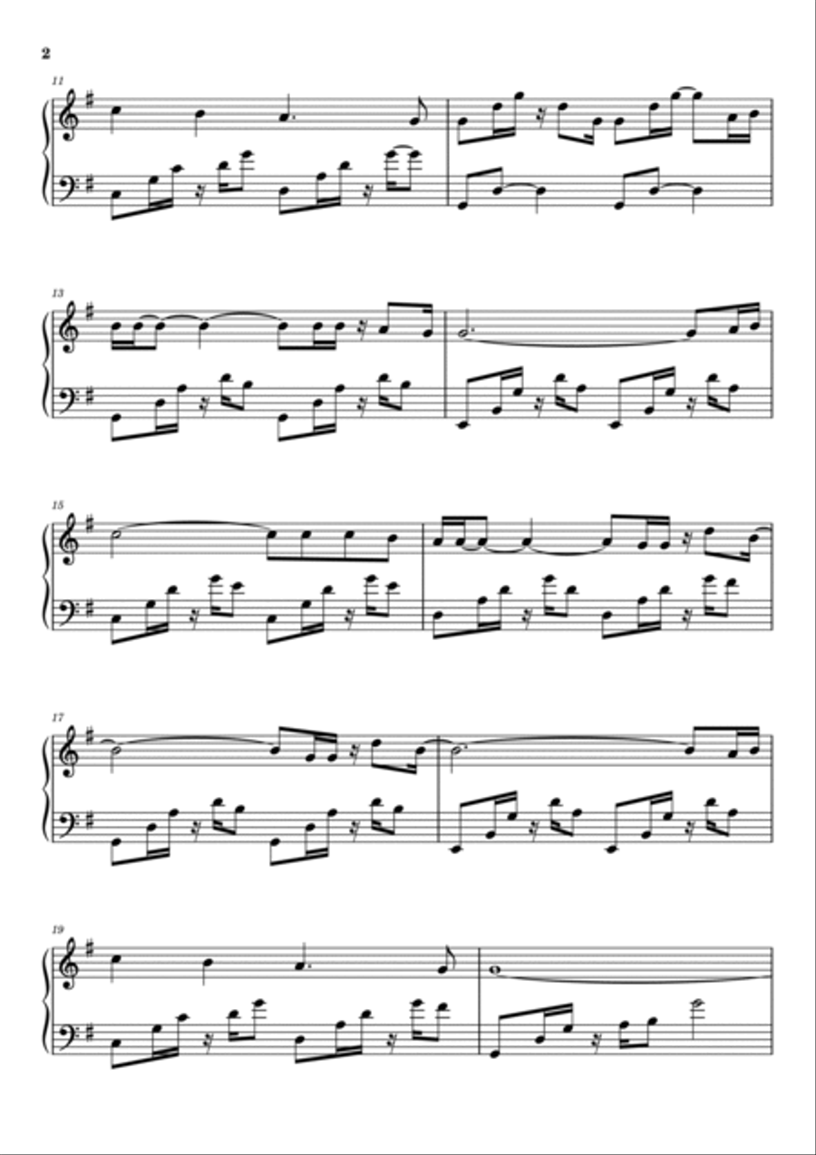 Hero Piano Solo scores gallery preview page 2