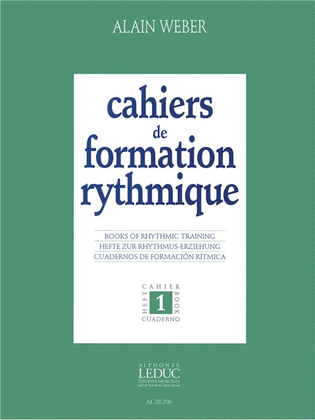 Book cover for Cahiers De Formation Rythmique Vol.1 (book)