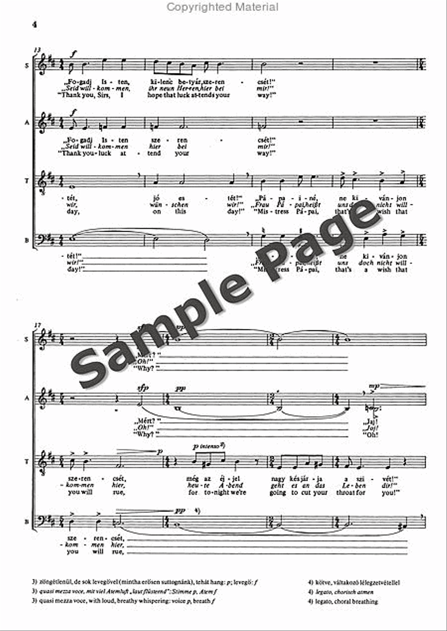 Widow Papai 4-Part scores gallery preview page 5