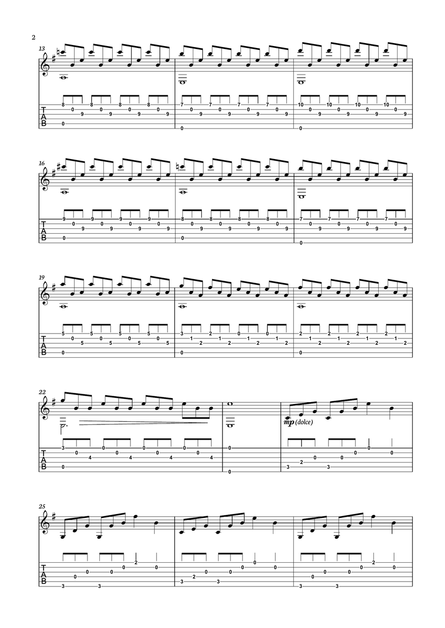 The Last Of Us Guitar Tablature scores gallery preview page 2