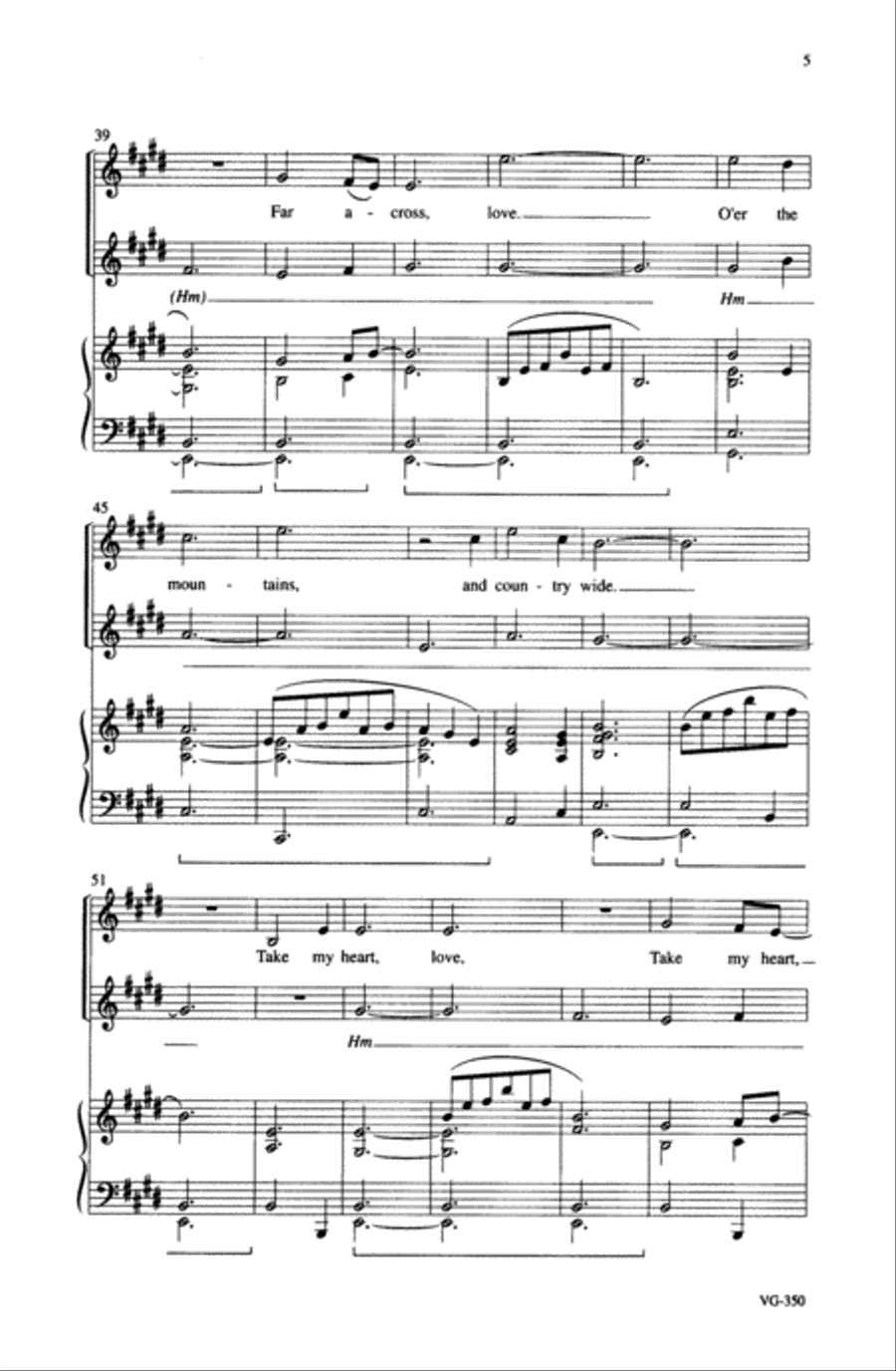 Fare Thee Well Love Women's Choir scores gallery preview page 5
