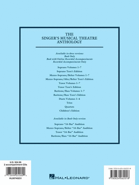 The Singer's Musical Theatre Anthology - Volume 2, Revised image number null
