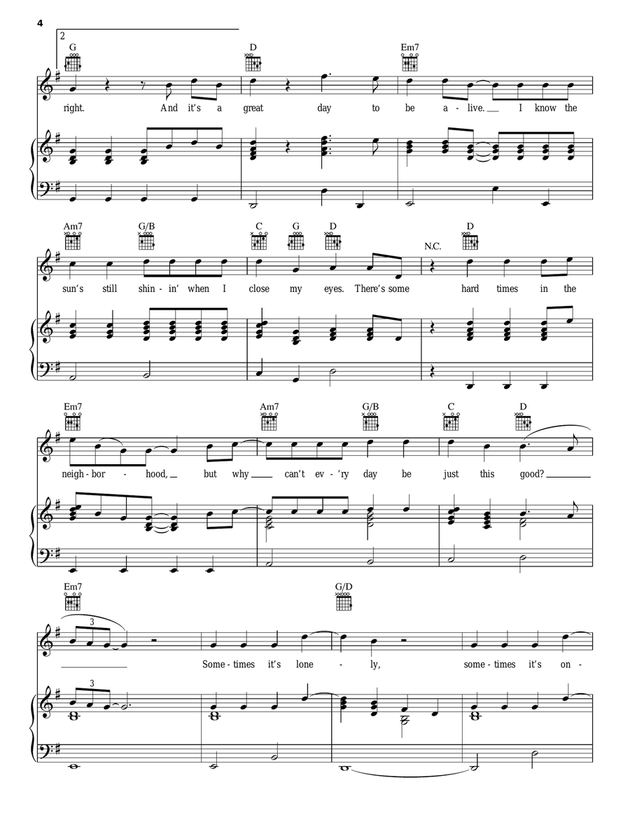 It's A Great Day To Be Alive Acoustic Guitar scores gallery preview page 4