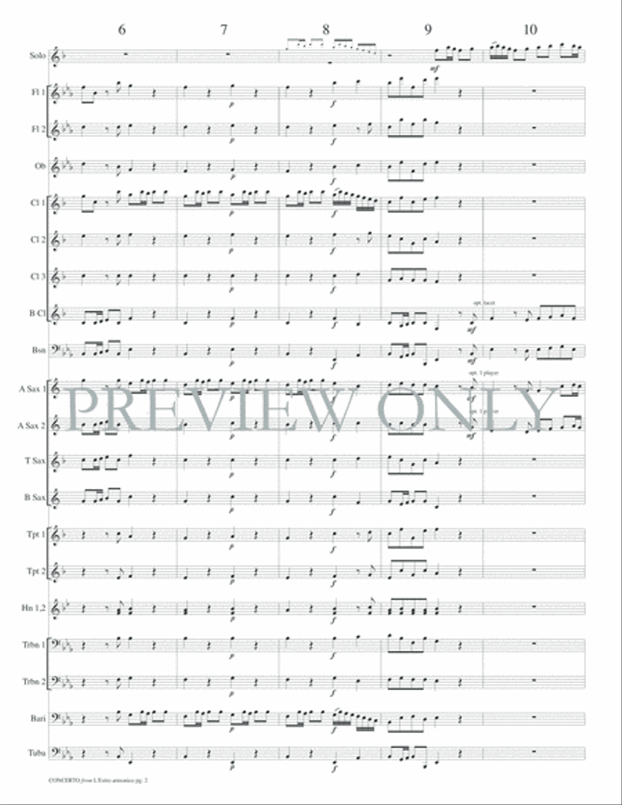 Concerto from L'Estro armonico Concert Band scores gallery preview page 5