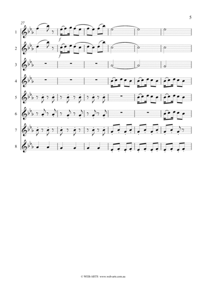 GOLLIWOG's CAKEWALK for 8 flutes - DEBUSSY image number null