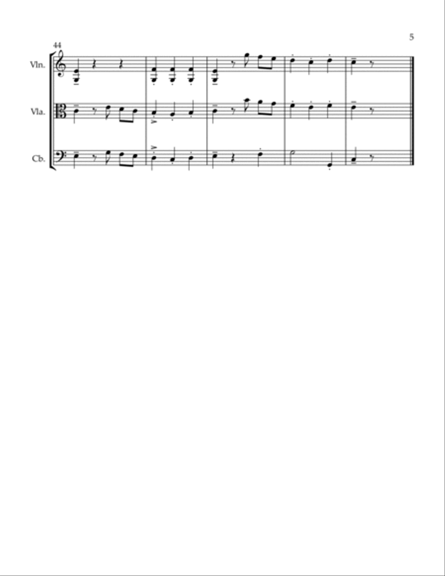 2 Trios Bedtime Menuetto 2 Trios Bedtime Menuetto String Trio scores gallery preview page 5