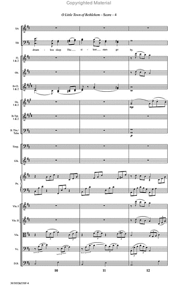 O Little Town of Bethlehem - Orchestral Score and Parts