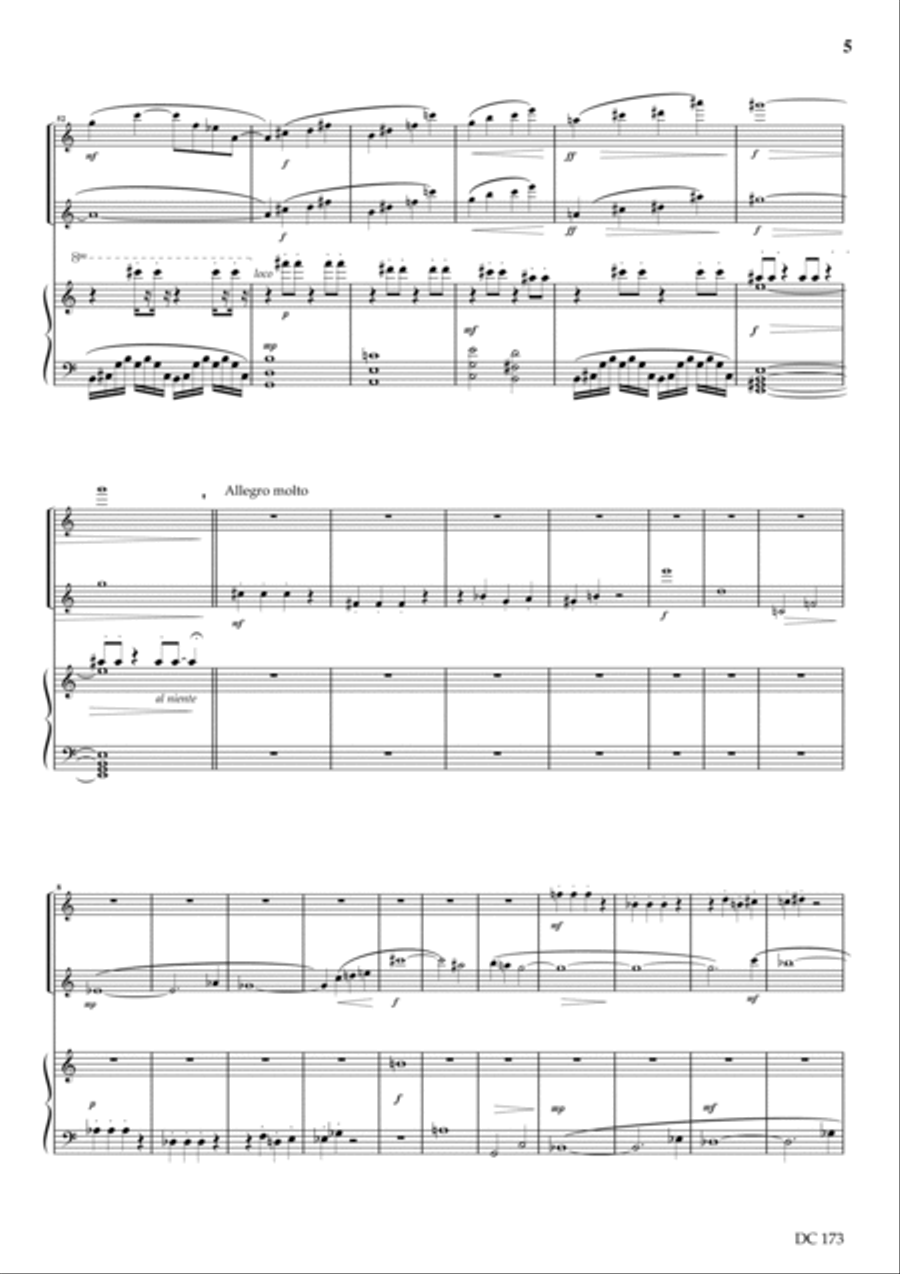 Trio Sonata - for flute, oboe and piano Small Ensemble scores gallery preview page 5