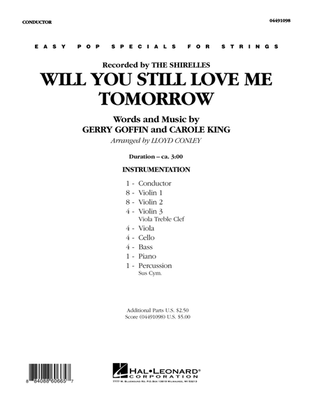 Will You Still Love Me Tomorrow - Full Score