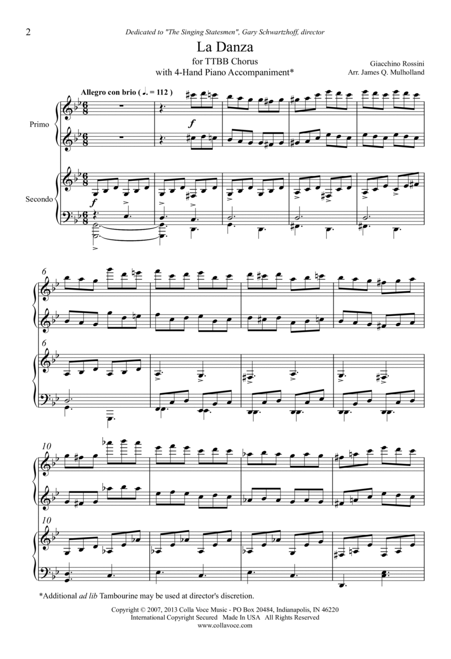 La Danza La Danza TTBB scores gallery preview page 1