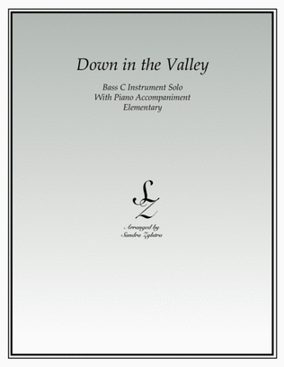 Book cover for Down In The Valley (bass C instrument solo)