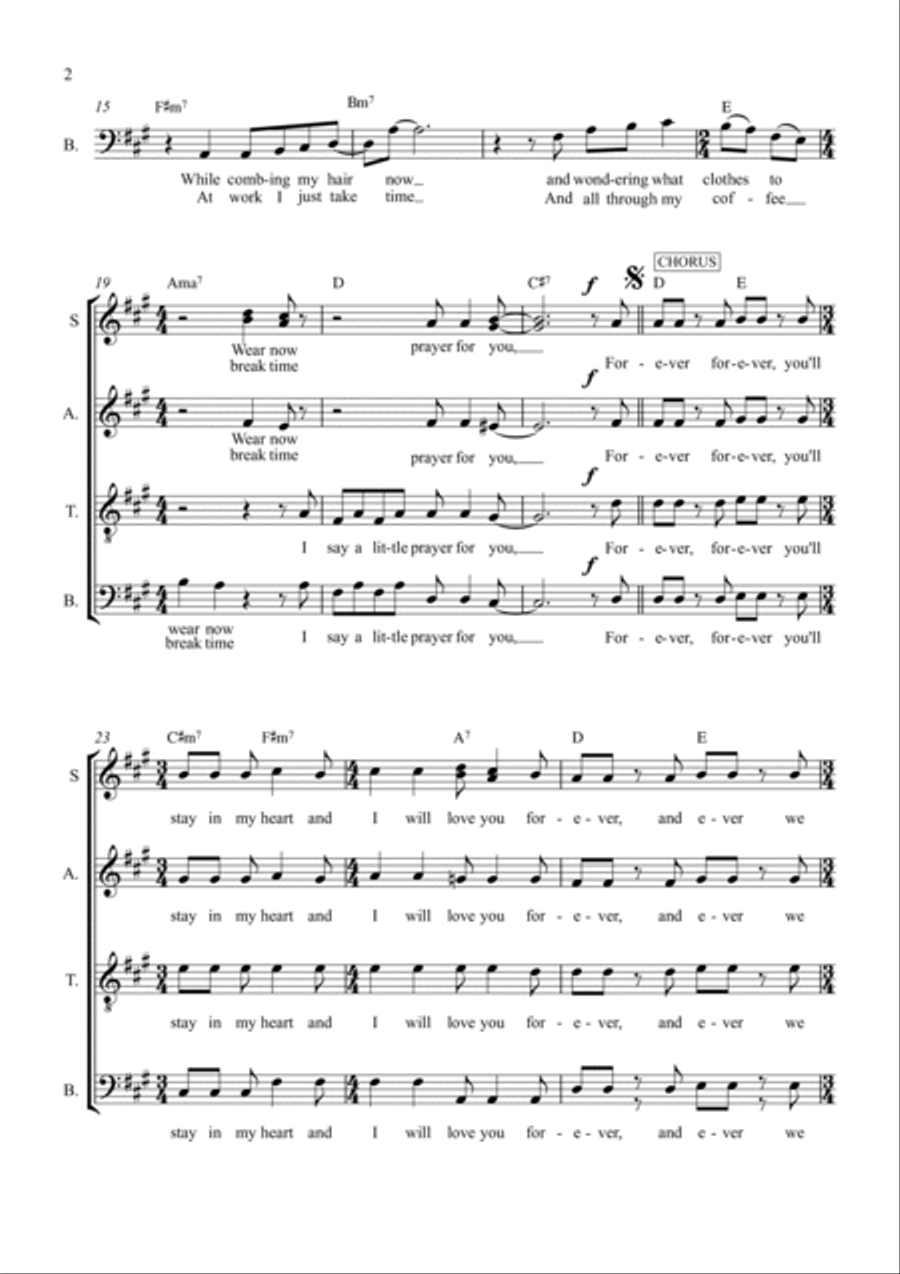I Say A Little Prayer (arr. Craig McLeish) SSATB scores gallery preview page 2