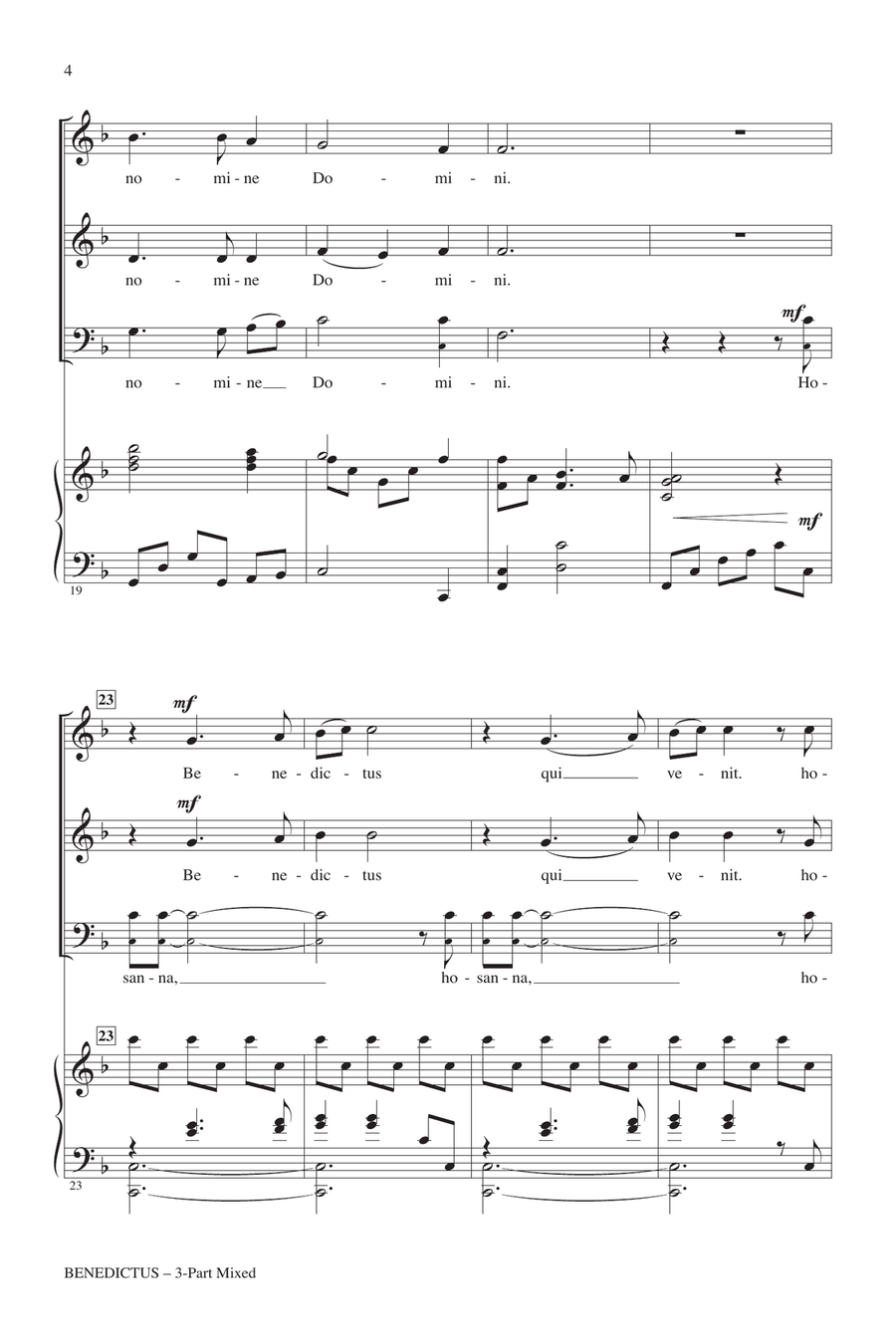 Benedictus 3-Part scores gallery preview page 3