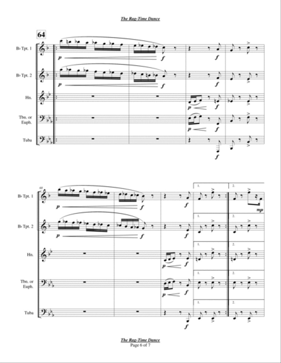 The Rag-Time Dance Chamber Music scores gallery preview page 6