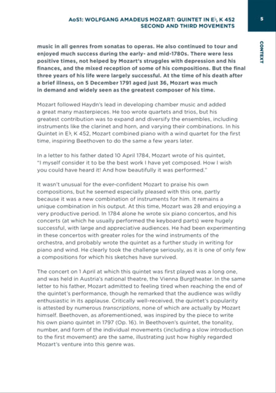 OCR A Level Set Works Supplement 2023 Collection / Songbook scores gallery preview page 5