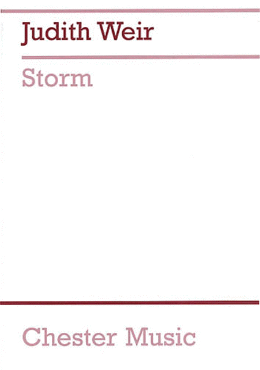 Judith Weir: Storm (Full Score) Flute scores gallery preview page 1
