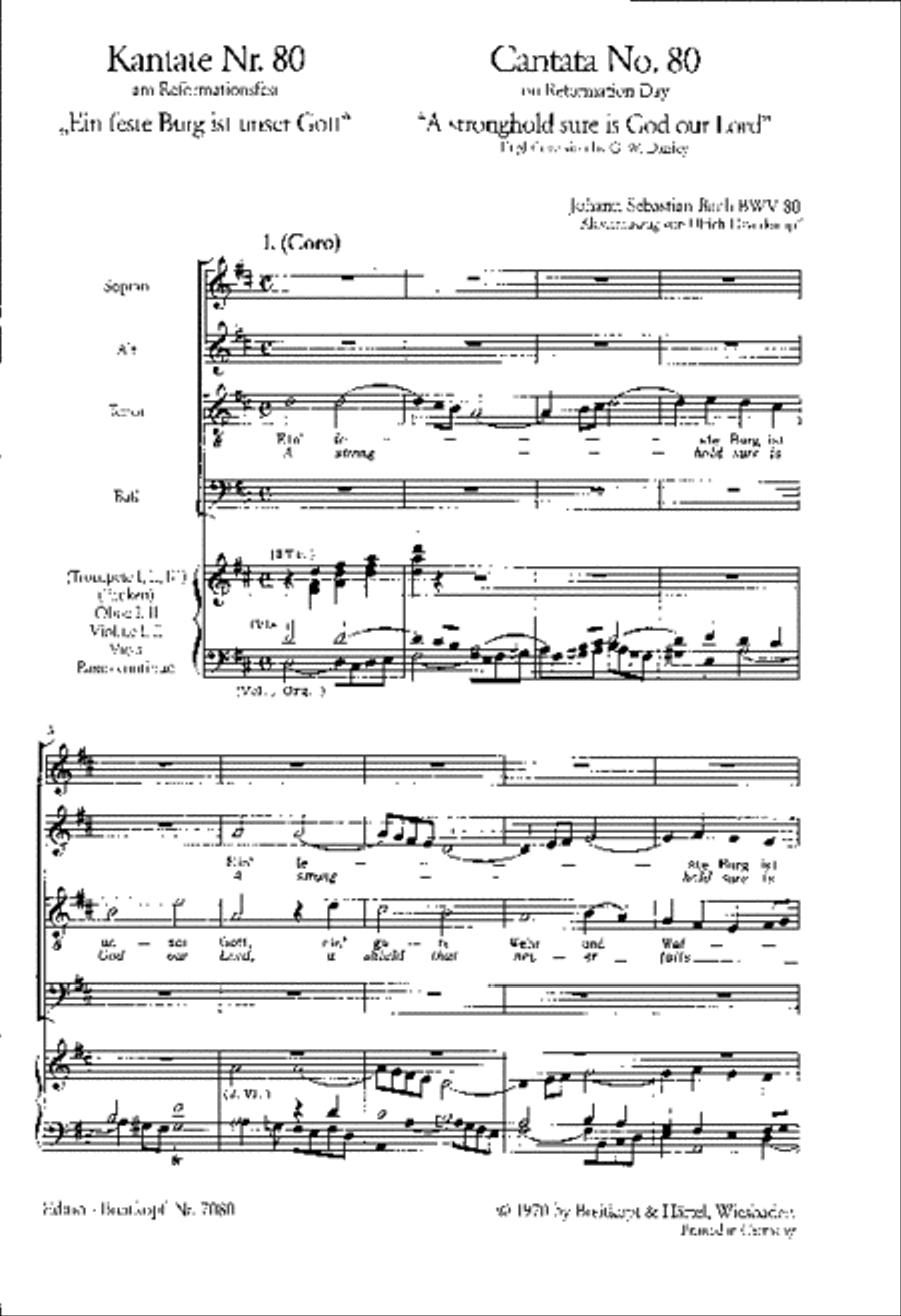 Cantata BWV 80 “A stronghold sure is God our Lord” 4-Part scores gallery preview page 2