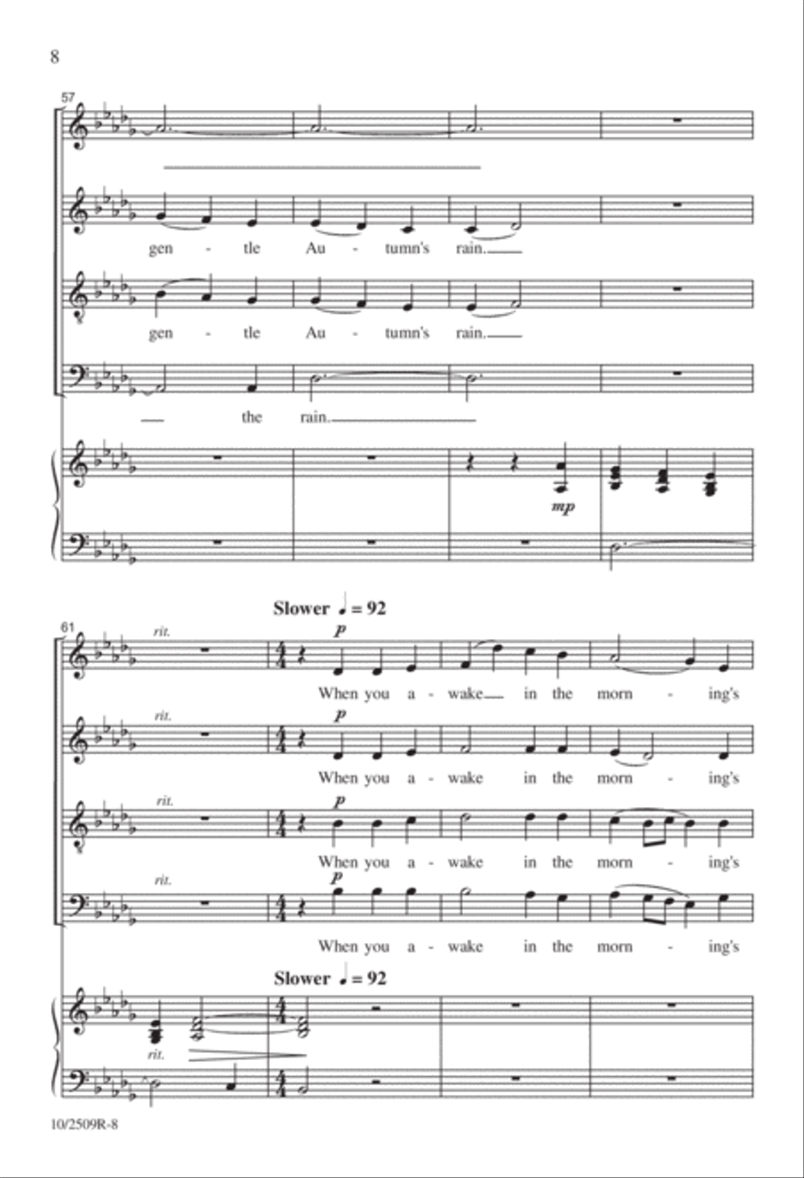 Do Not Stand at My Grave and Weep 4-Part scores gallery preview page 8