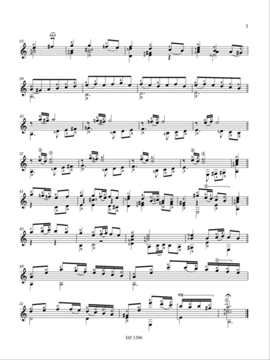 Instruccion de Musica sobre la Guitarra Espanola Classical Guitar scores gallery preview page 3