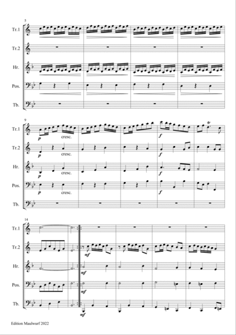 Allemande and Courante Allemande and Courante Brass Quintet scores gallery preview page 5