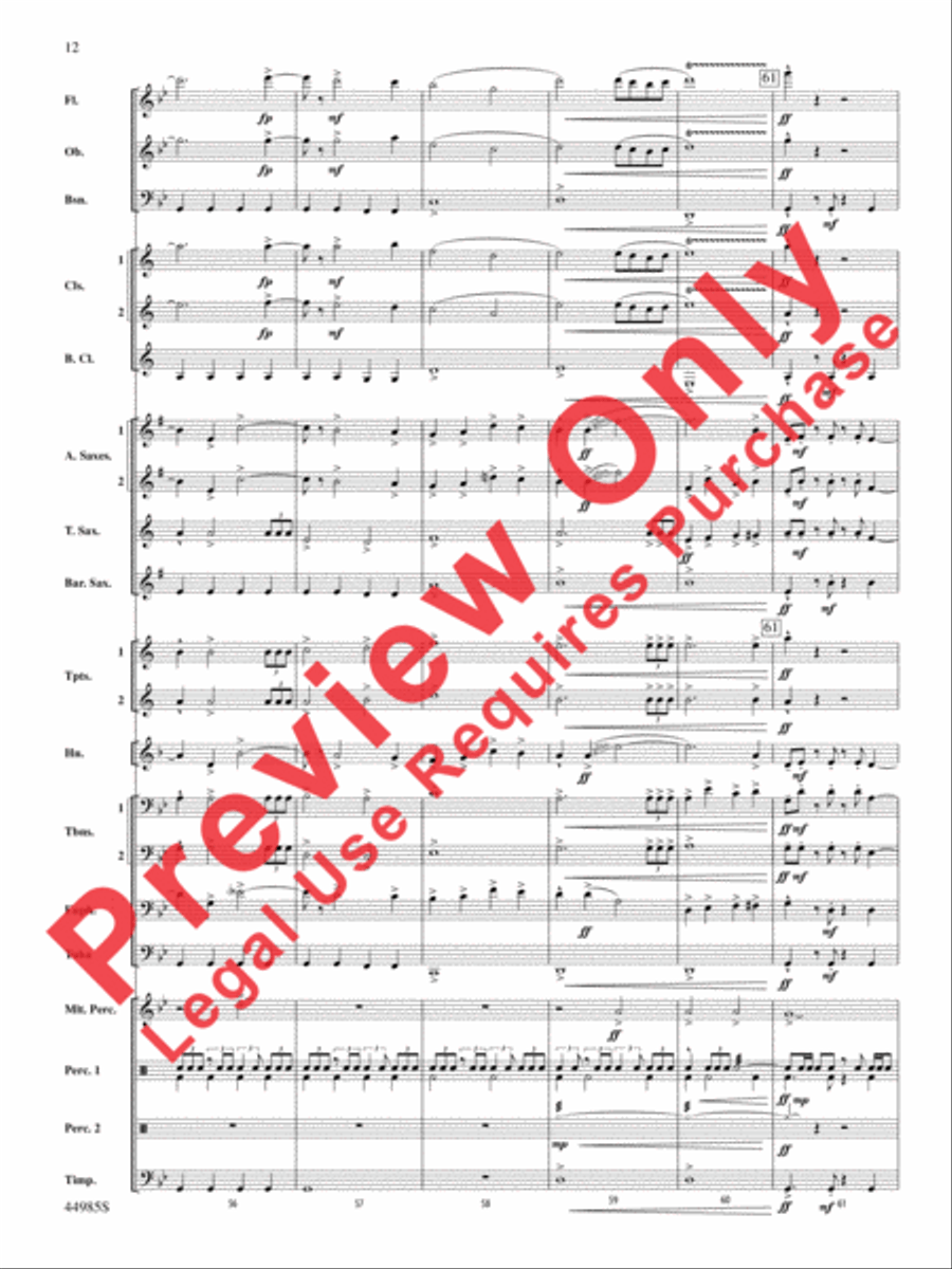 Pursuit of the Centaur Concert Band scores gallery preview page 13