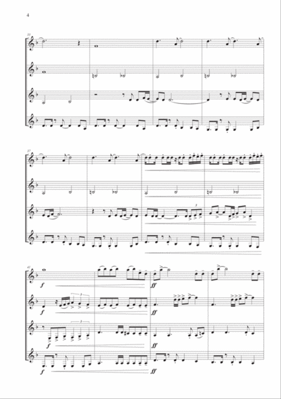Skyfall Woodwind Quartet scores gallery preview page 5