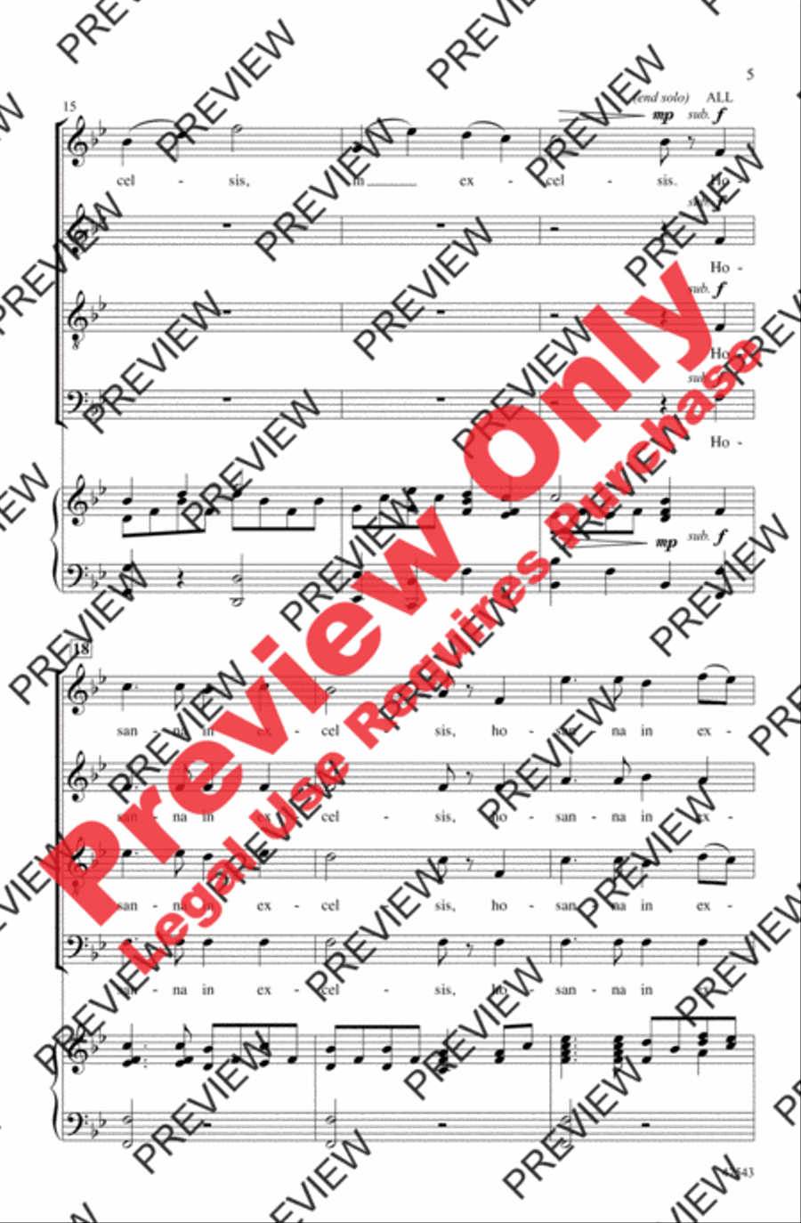 Sanctus Sanctus 4-Part scores gallery preview page 5
